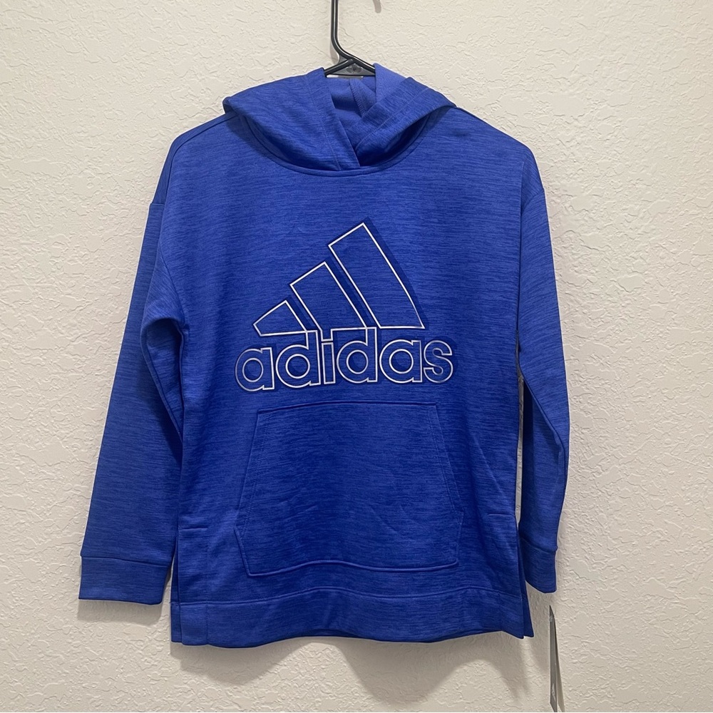 adidas kids girls fleece hoodie size L(14) NWT